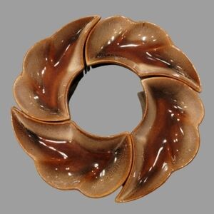BEAUCEWARE Ceramic Beauce Quebec #1539 Brown, Set Of 4 Dishes